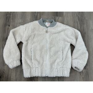 Crewcuts Jacket Girls 6 7 years Sherpa Teddy Coat Cream Gray
